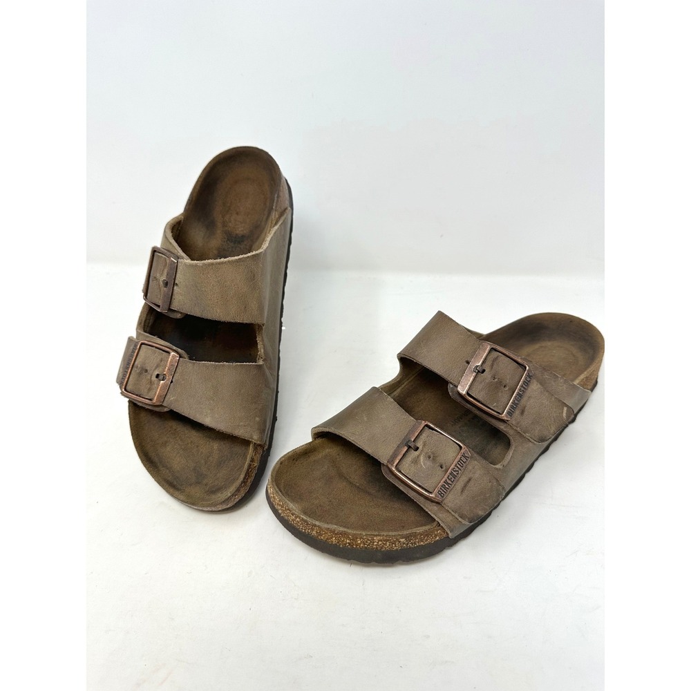 Birkenstock Arizona Nubuck Leather Sandals Brown 38 - US 7-7.5